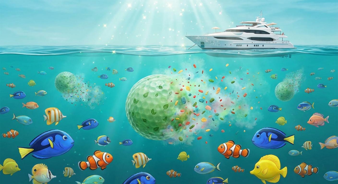 Haaland füttert Fische – mit Golfbällen!