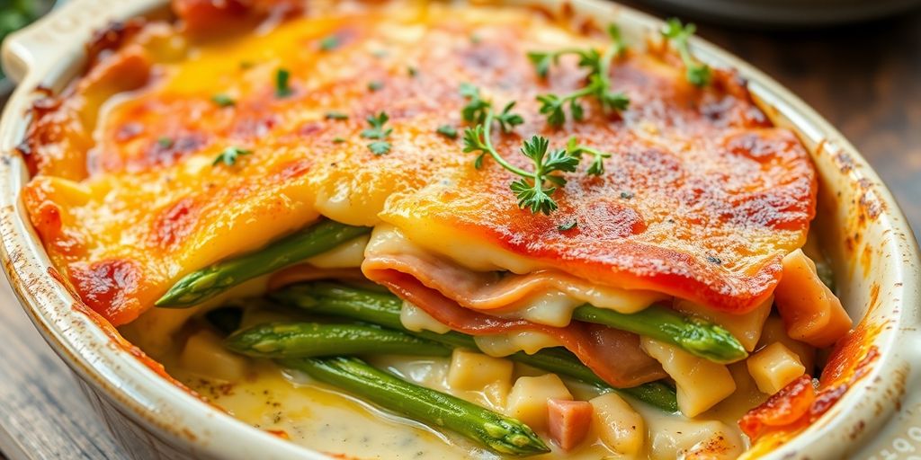 Köstliches Spargel-Schinken-Gratin: Ein Genuss Für Feinschmecker