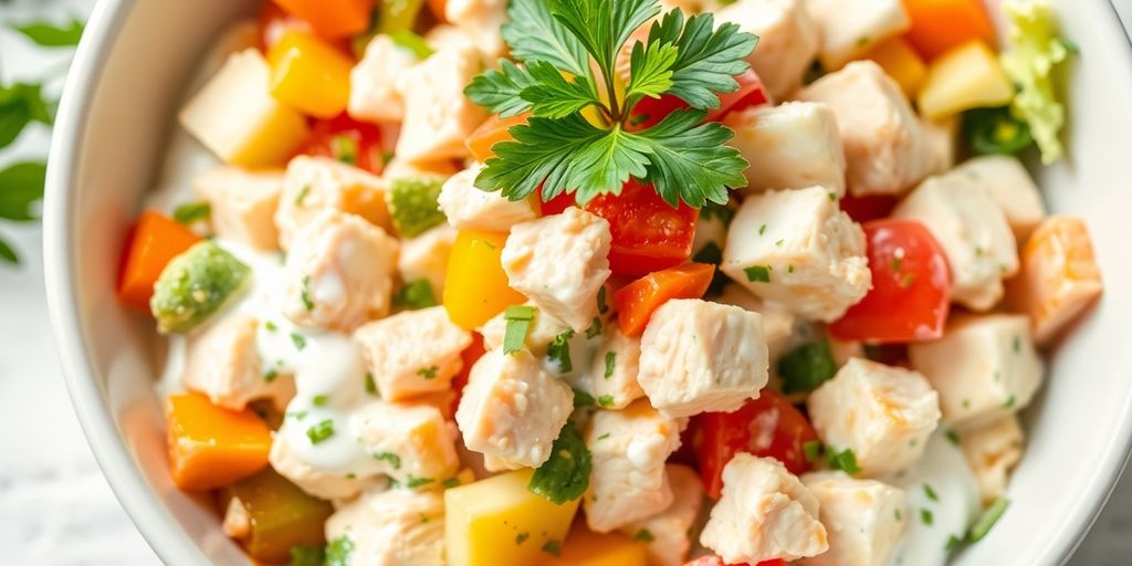 Leckerer Geflügelsalat Mit Joghurt: Ein Frischer Genuss
