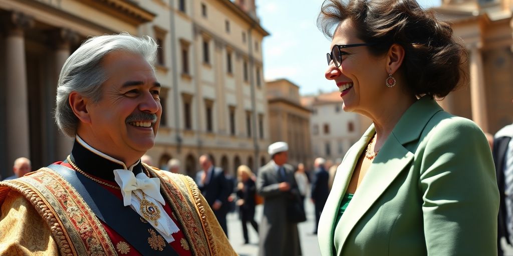 König Charles III. und Giorgia Meloni: Ein fröhliches Treffen in Rom