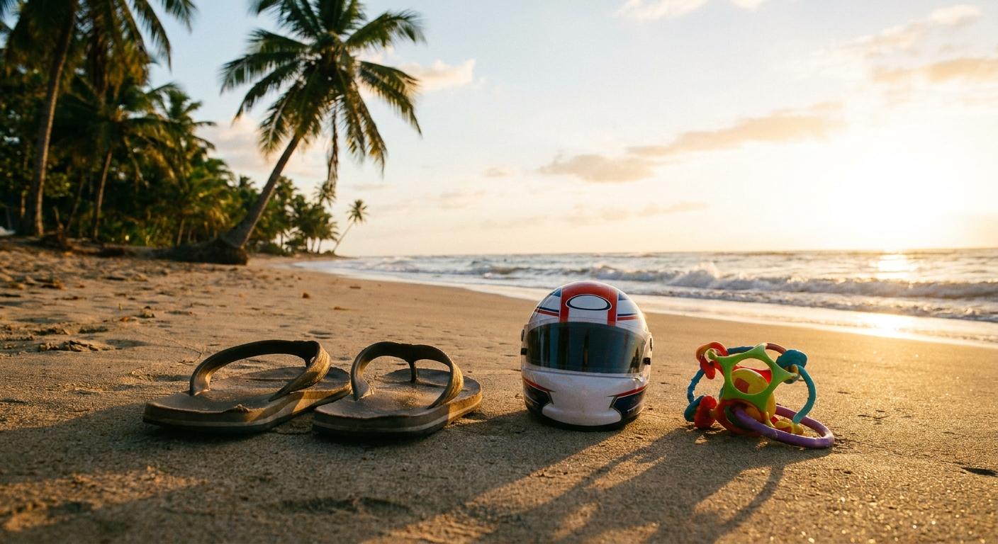 Wenn der vierfache Weltmeister die Strandtasche gegen Babygeschrei tauscht – Max Verstappen im Familienmodus