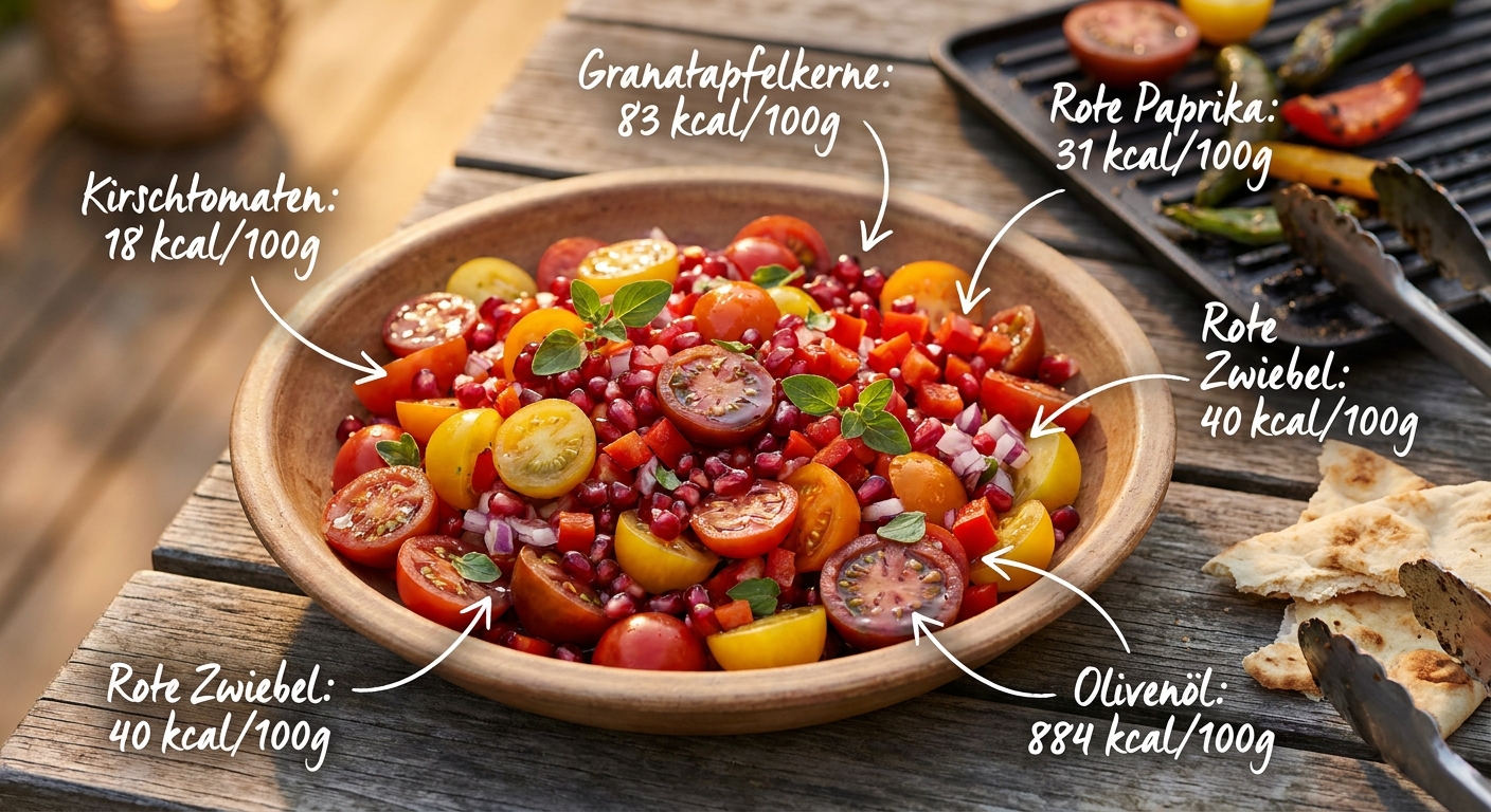 Tomaten-Granatapfel-Salat: Die fruchtige Geheimwaffe für jeden Grillabend