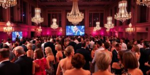 Glamouröse Szenerie beim Bundespresseball in Berlin.