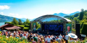 Bühne am Tegernsee mit Künstlern und kulinarischen Genüssen.