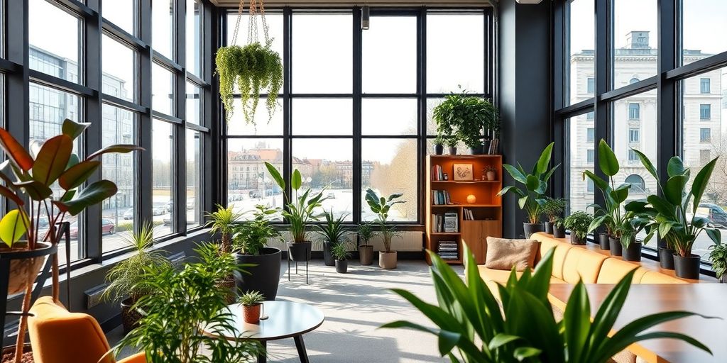 Moderne Büroräume in Berlin mit urbanem Flair.