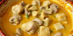 Filettopf Toskana mit Pilzen und Kruste.