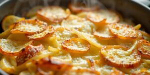 Cremiger Kartoffel-Fenchel-Gratin in Auflaufform