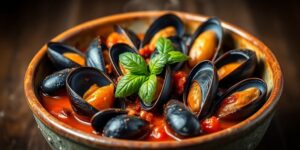 Muscheln in Tomatensugo