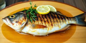 Gegrillte Dorade mit Kräutern und Zitrone