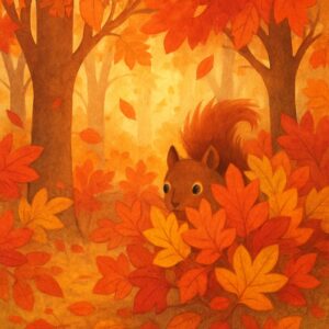 Ein Blättermeer und das unsichtbare Eichhörnchen – Herbstlicher Suchspaß für Fortgeschrittene