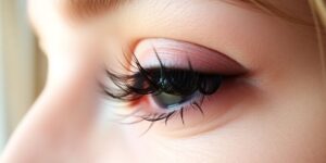 Langes, dichtes Wimpernwachstum am Auge