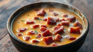 Saarländische Speckrahmsauce mit Speckstücken