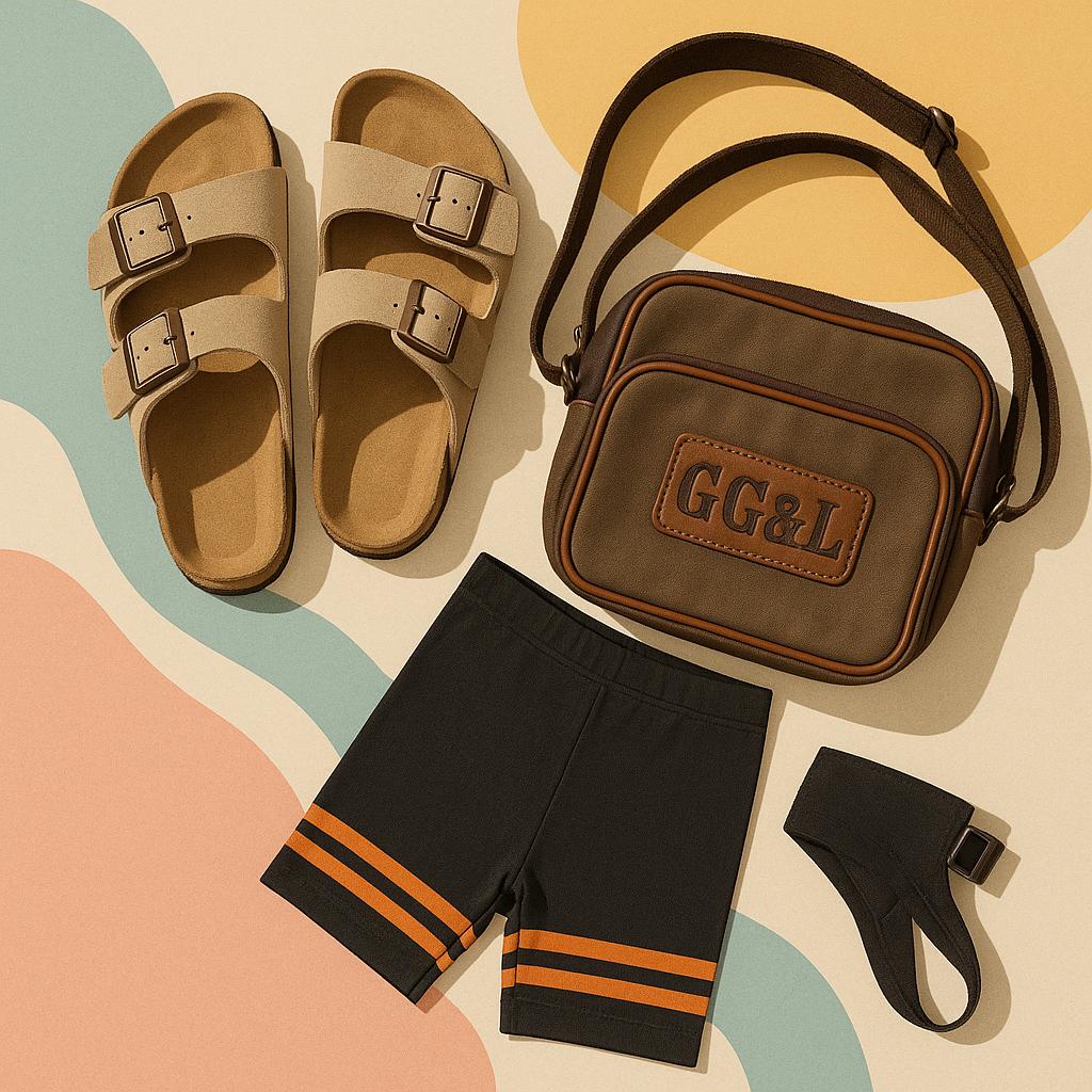 Birkenstock-Sandalen mit Retro-Accessoires symbolisieren modischen Sinneswandel