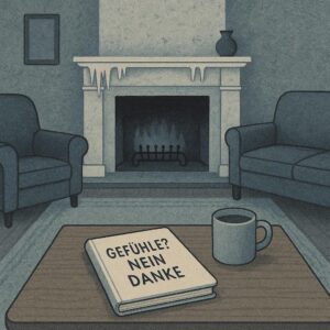 Symbolbild für mangelnde Empathie: Leeres Wohnzimmer mit ausgeschaltetem Kamin