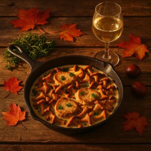 Cremiges Schweinefilet mit Pfifferlingen – herbstliches Rezept mit frischen Zutaten