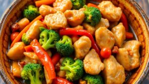 Chinapfanne mit Hähnchen und Gemüse