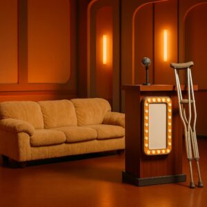 Symbolisches Bild für das TV-Comeback von Pierre M. Krause mit Krücken