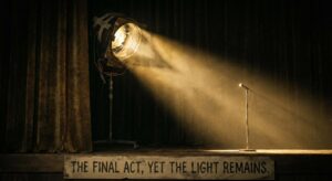 Symbolhaftes Bühnenlicht als Zeichen für Verlust und Stärke