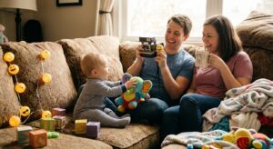 Symbole für familiären Promialltag und Instagram-Momente