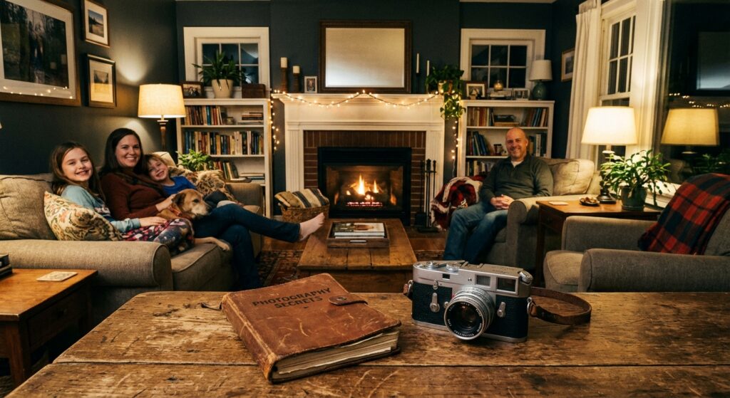 Symbolische Darstellung der Geheimnisse der Familienfotografie