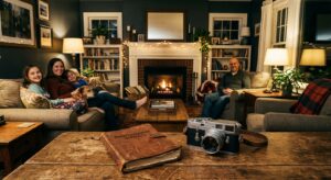 Symbolische Darstellung der Geheimnisse der Familienfotografie