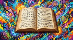 Buch mit verschiedenen Sprachen als Symbol für jungbleibendes Gehirn