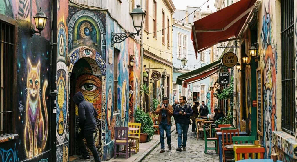 Geheime Straßenkunst und lokale Cafés entdecken