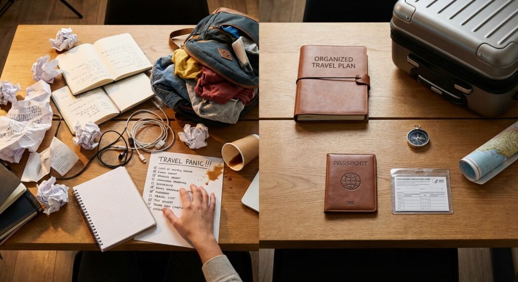 Organisierte Reise-Checkliste mit ChatGPT