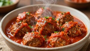 Orientalische Fleischbällchen in Tomatensauce