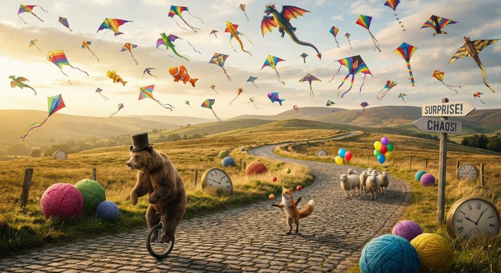 Ein verschlungener Lebensweg mit chaotischen und überraschenden Elementen, SEO-optimiert für Lebensfreude