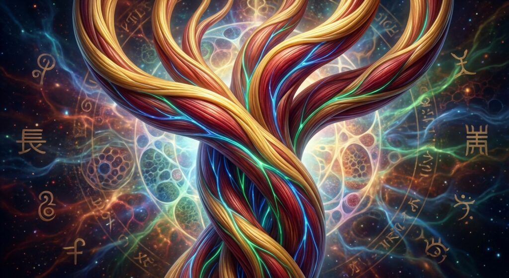 Symbolische Darstellung von Muskeln und Langlebigkeit