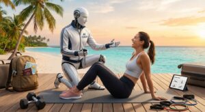 AI Fitness Coach und Urlaubsmotivation Bild
