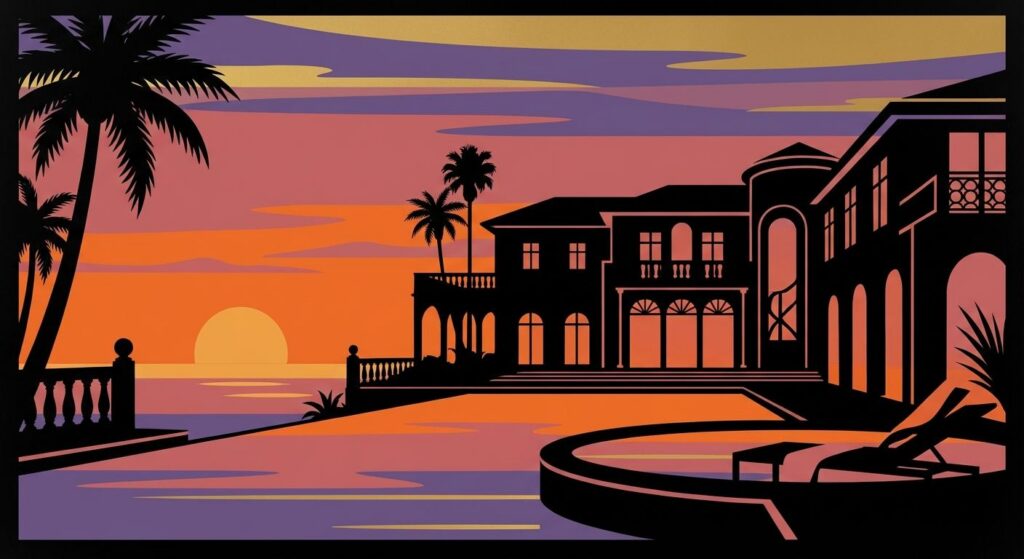 Symbolbild – luxuriöser Pool im Morgenlicht, Glamour und Jugendlichkeit ohne Personen