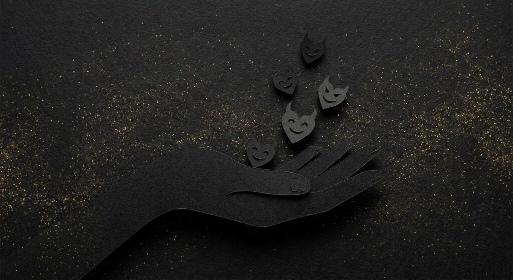 Symbolbild Herzschemen mit ironischem goldenen Schimmer – Sarkastische Herzlichkeit