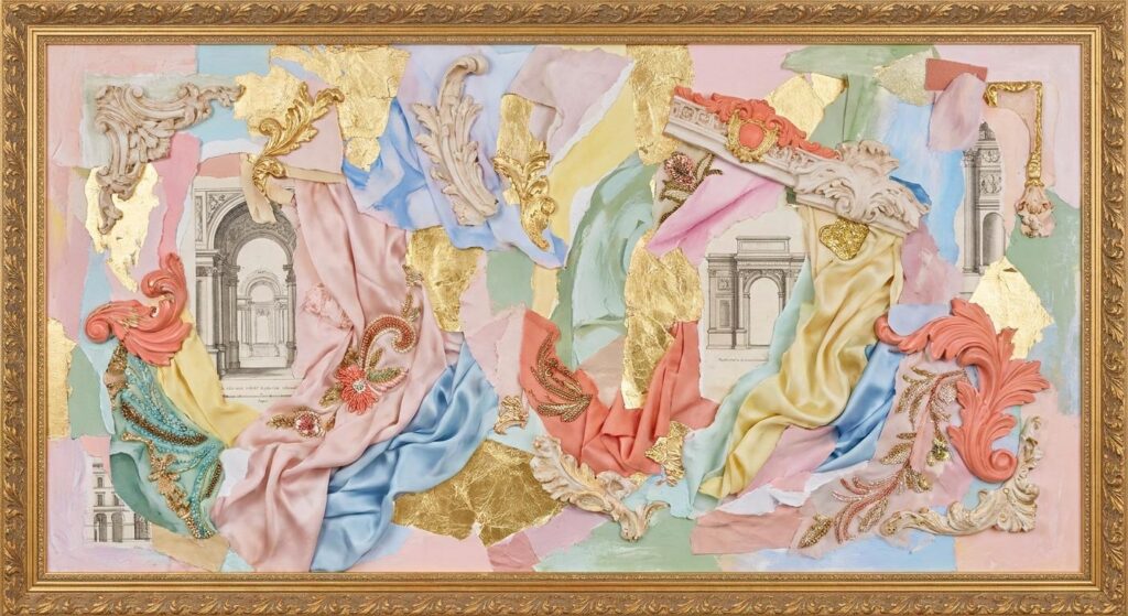 Abstrakte Pastellfarben in barockem Stil – Mode als Kunst