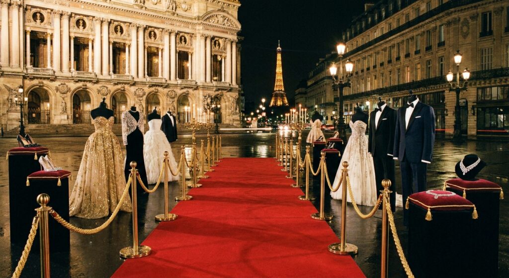 Ein modisch glamouröser Abend in Paris