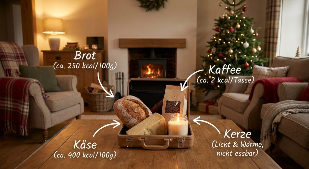 Einladendes Ferienhaus-Interieur mit Überlebenstüte