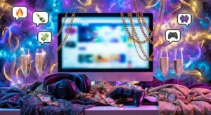 Symbolbild: Stream mit Luxus und Gaming-Elementen in spannendem Mashup