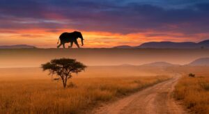 Majestätische Landschaft bei Sonnenuntergang in Südafrika symbolisiert Hoffnung und Belastbarkeit